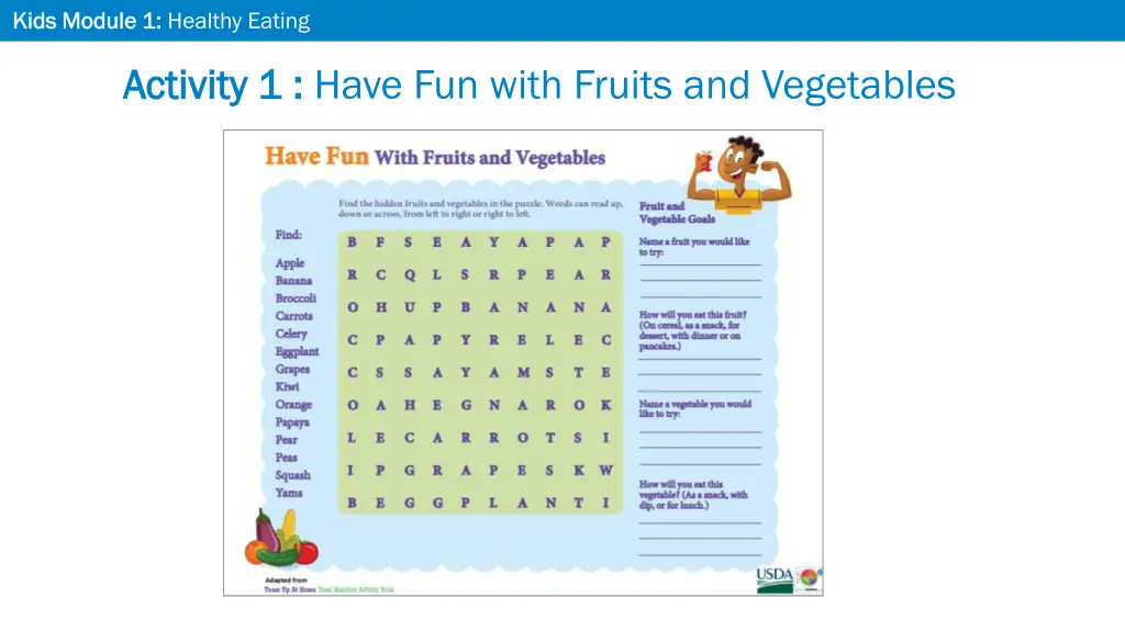 kids module 1 kids module 1 healthy eating 4