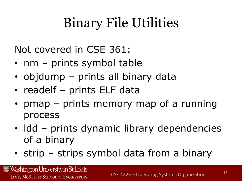 binary file utilities