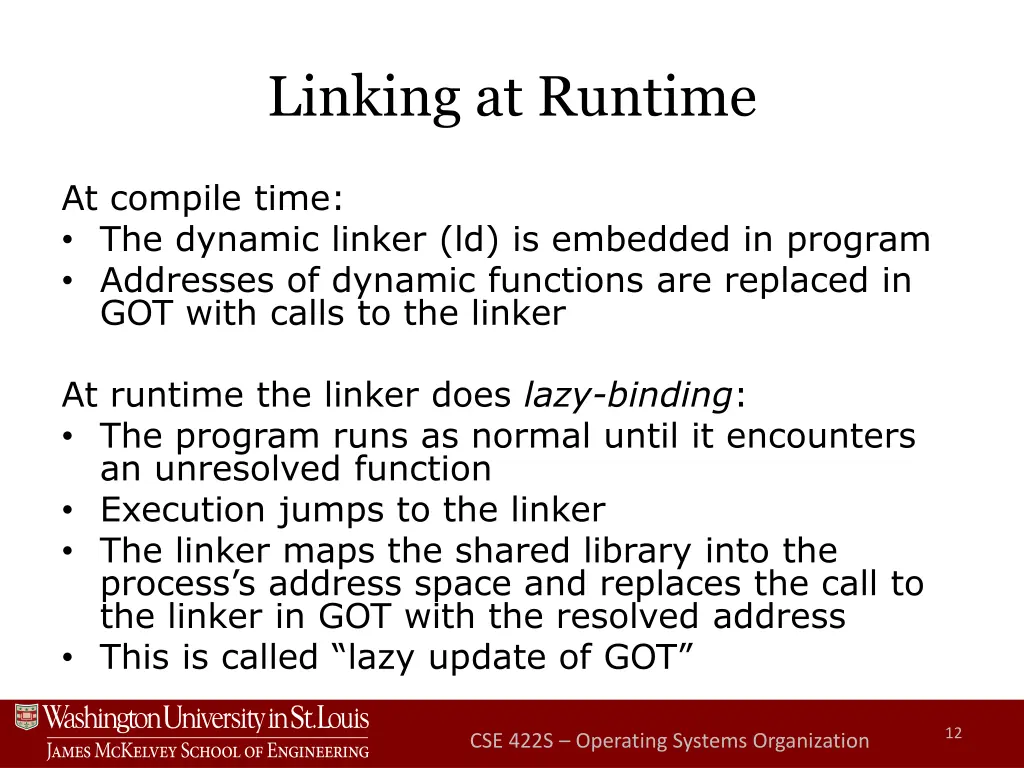 linking at runtime 1