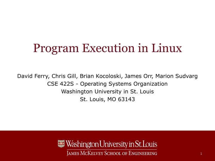 program execution in linux