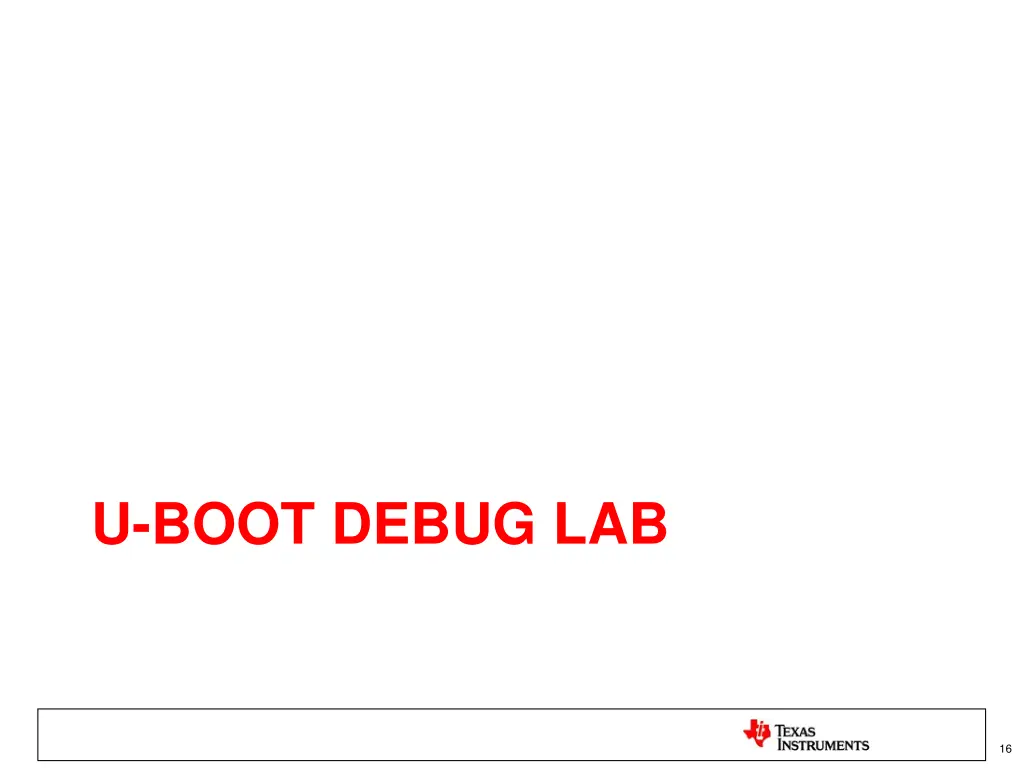 u boot debug lab