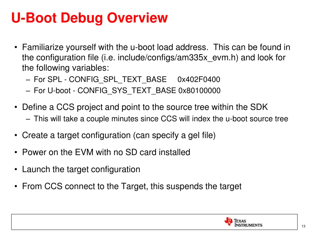 u boot debug overview 1