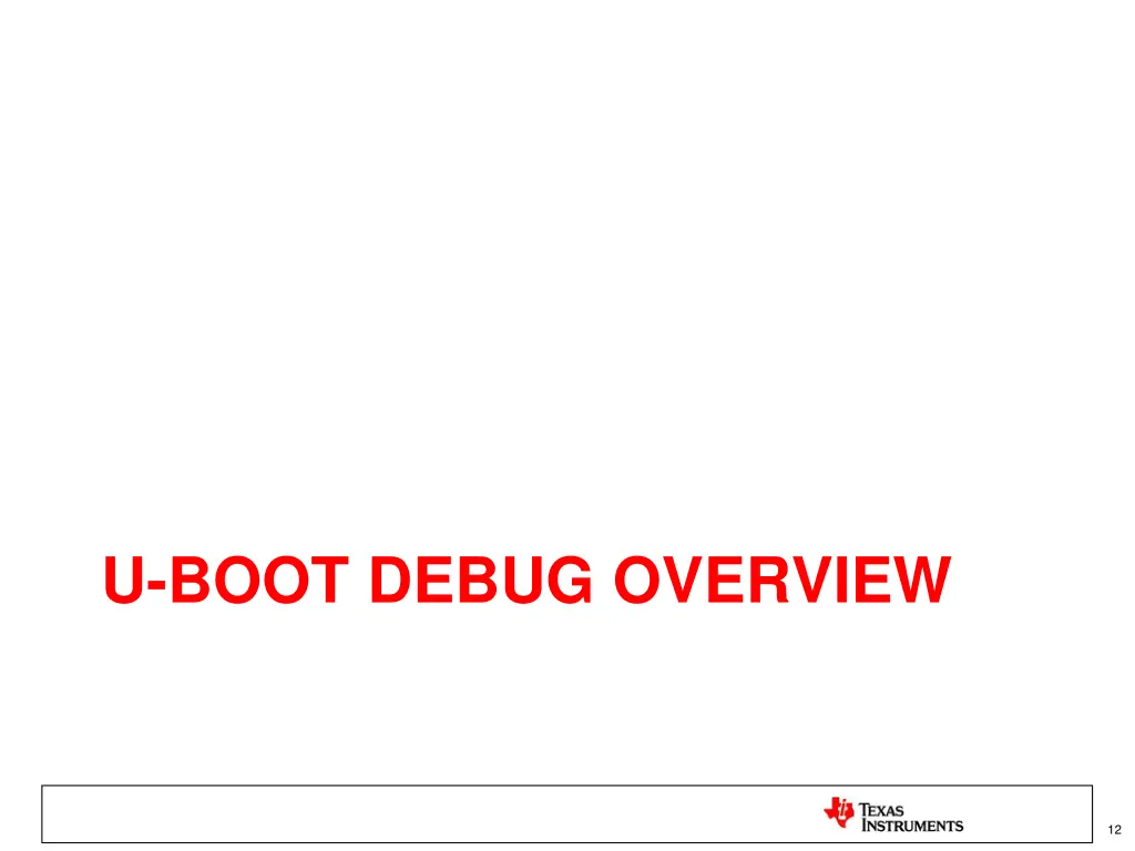 u boot debug overview