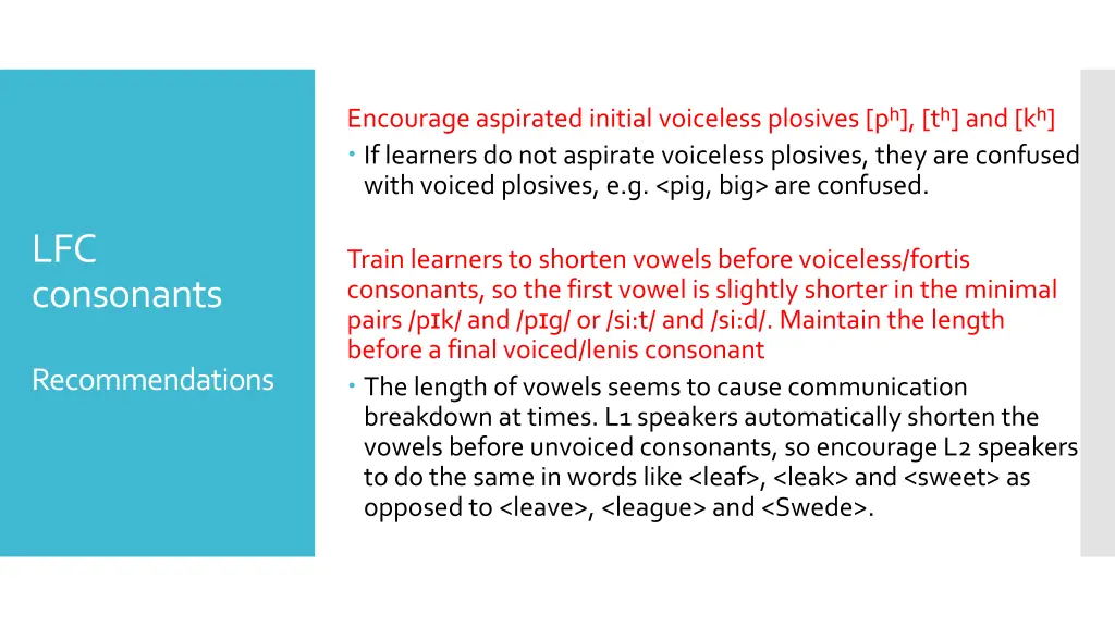 encourage aspirated initial voiceless plosives