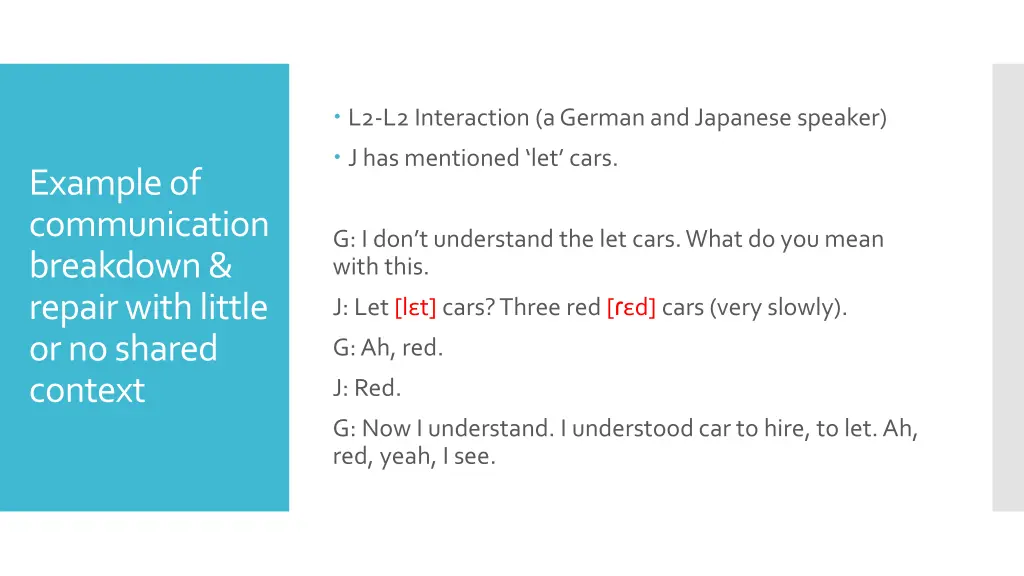 l2 l2 interaction a german and japanese speaker