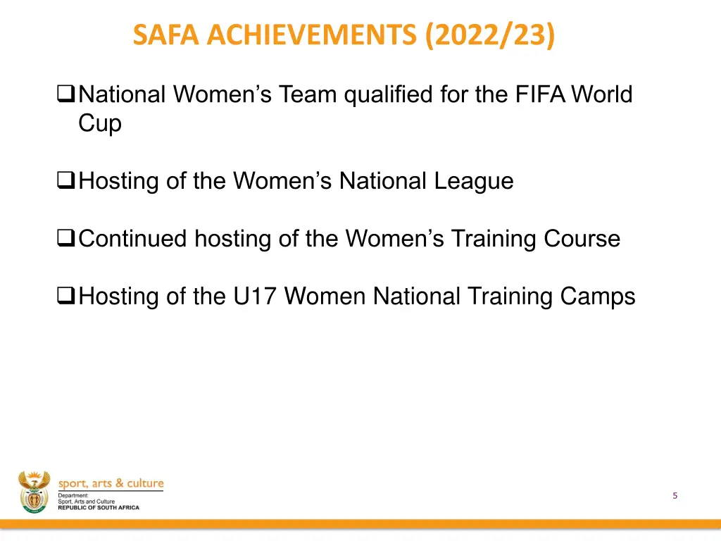 safa achievements 2022 23