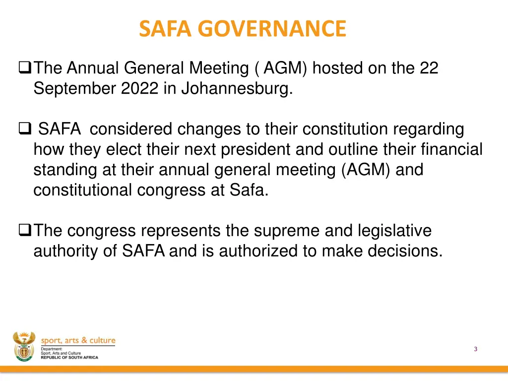 safa governance