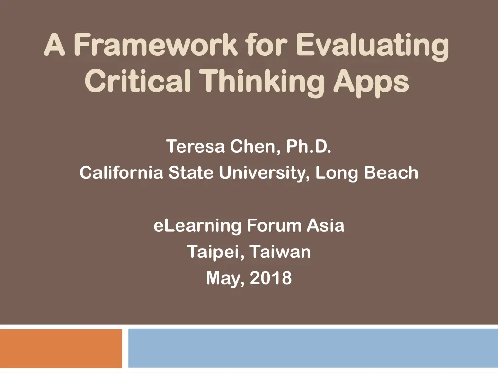 a framework for evaluating a framework