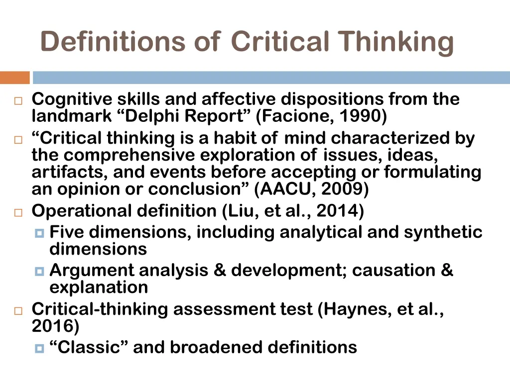 definitions of critical thinking