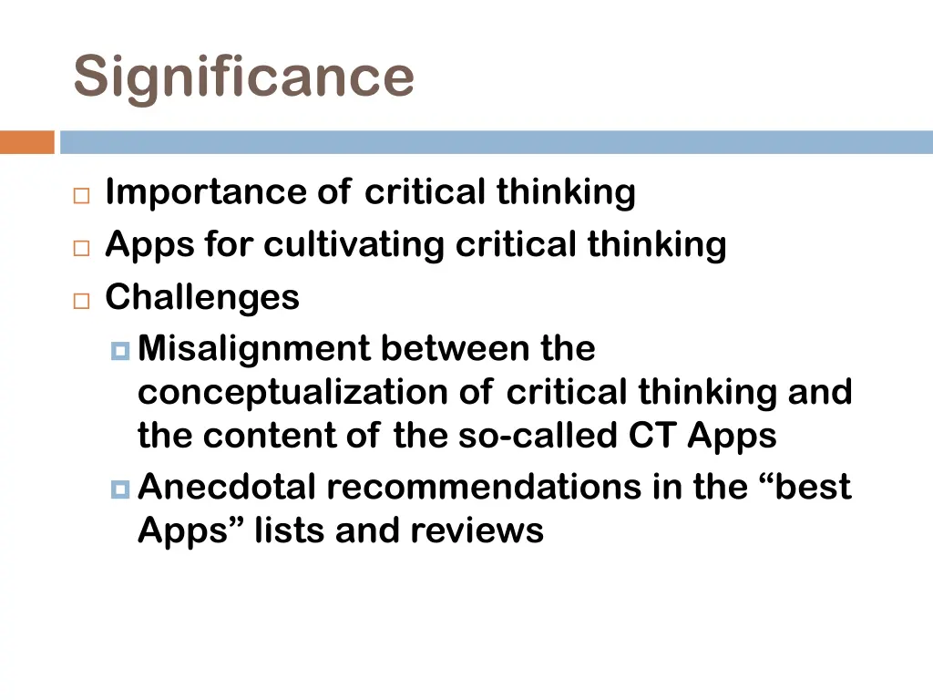 significance