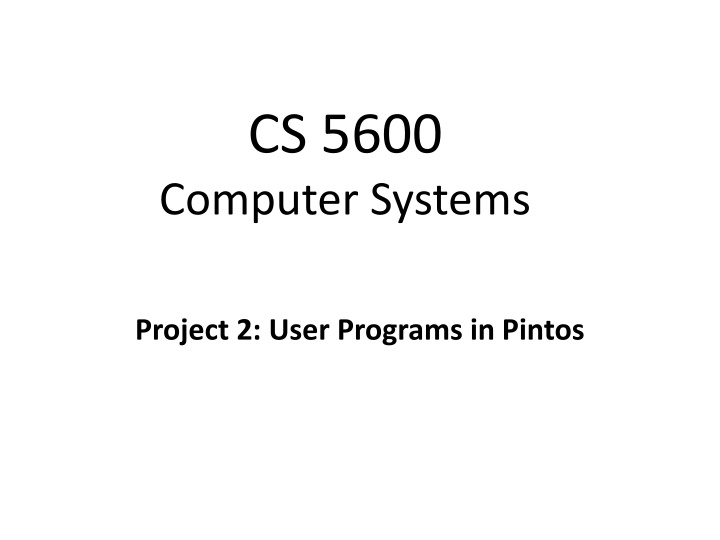 cs 5600 computer systems