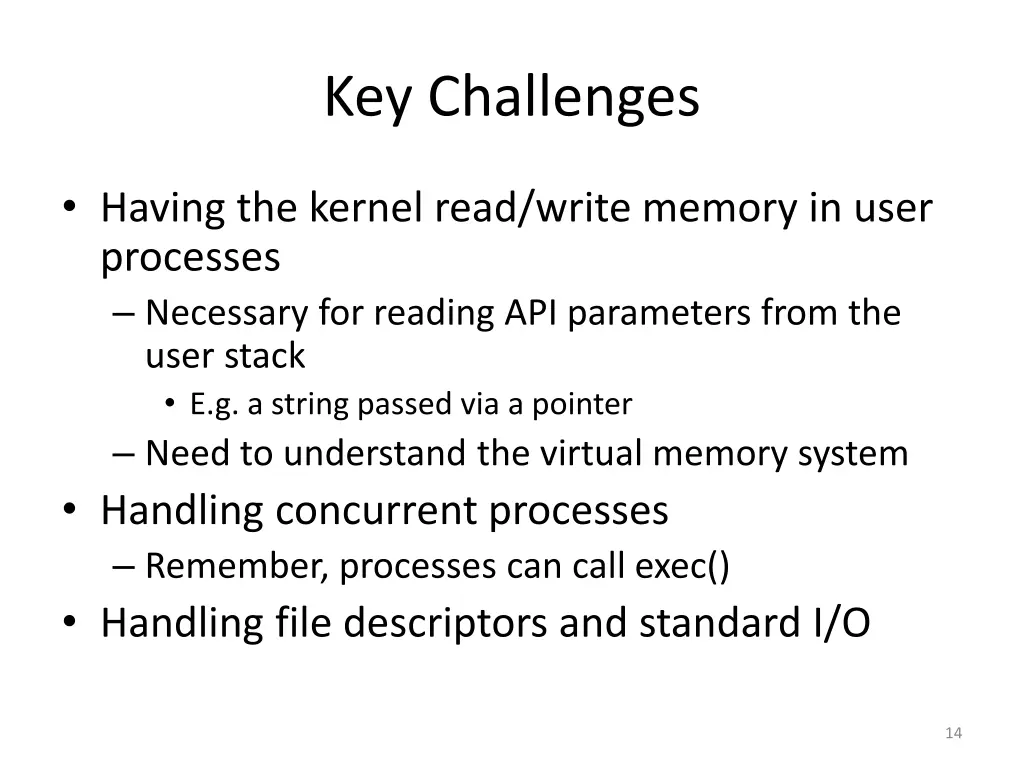 key challenges