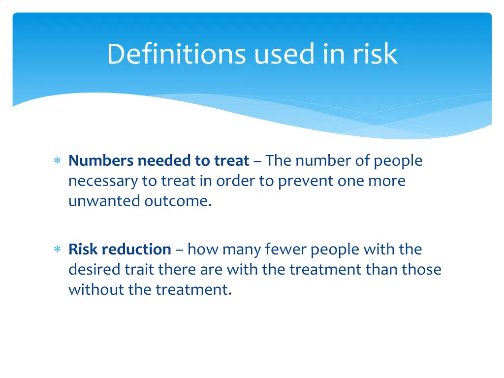 definitions used in risk 4