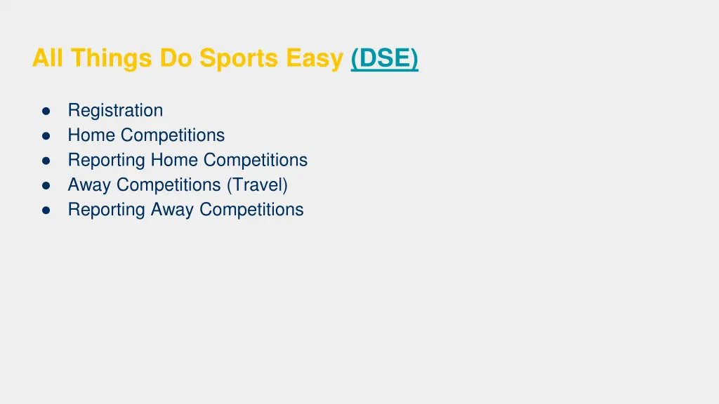 all things do sports easy dse