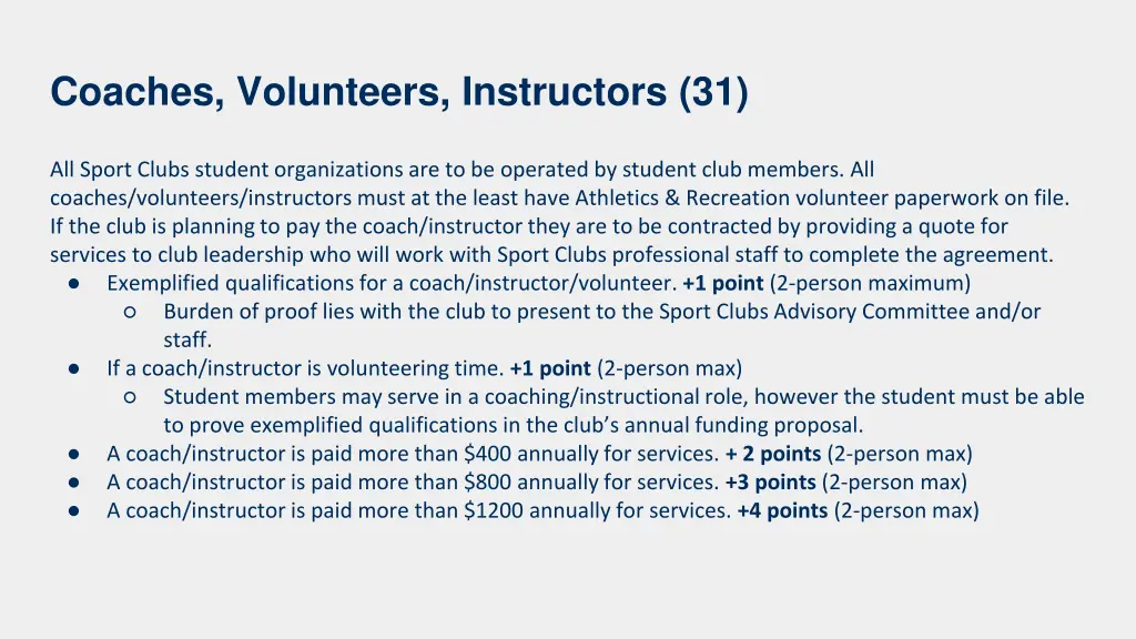 coaches volunteers instructors 31