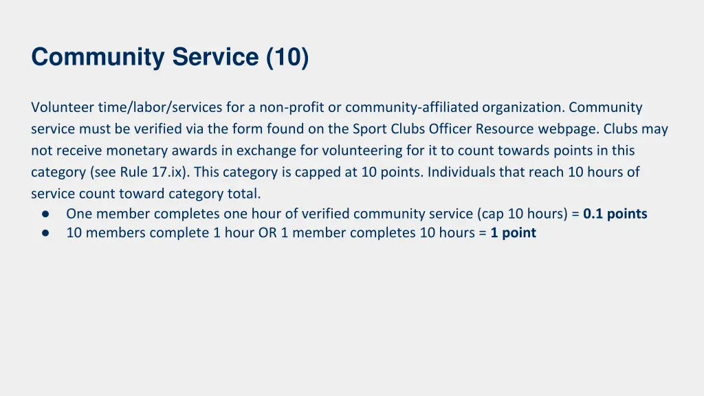 community service 10