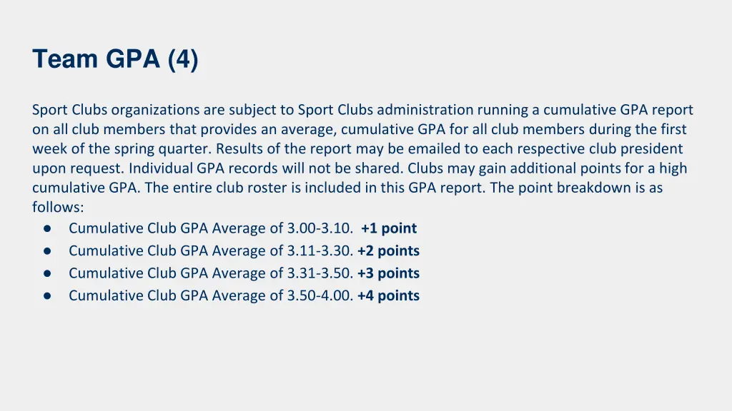 team gpa 4