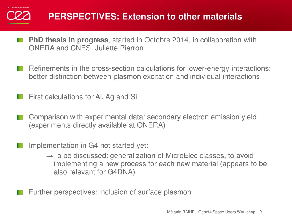 perspectives extension to other materials