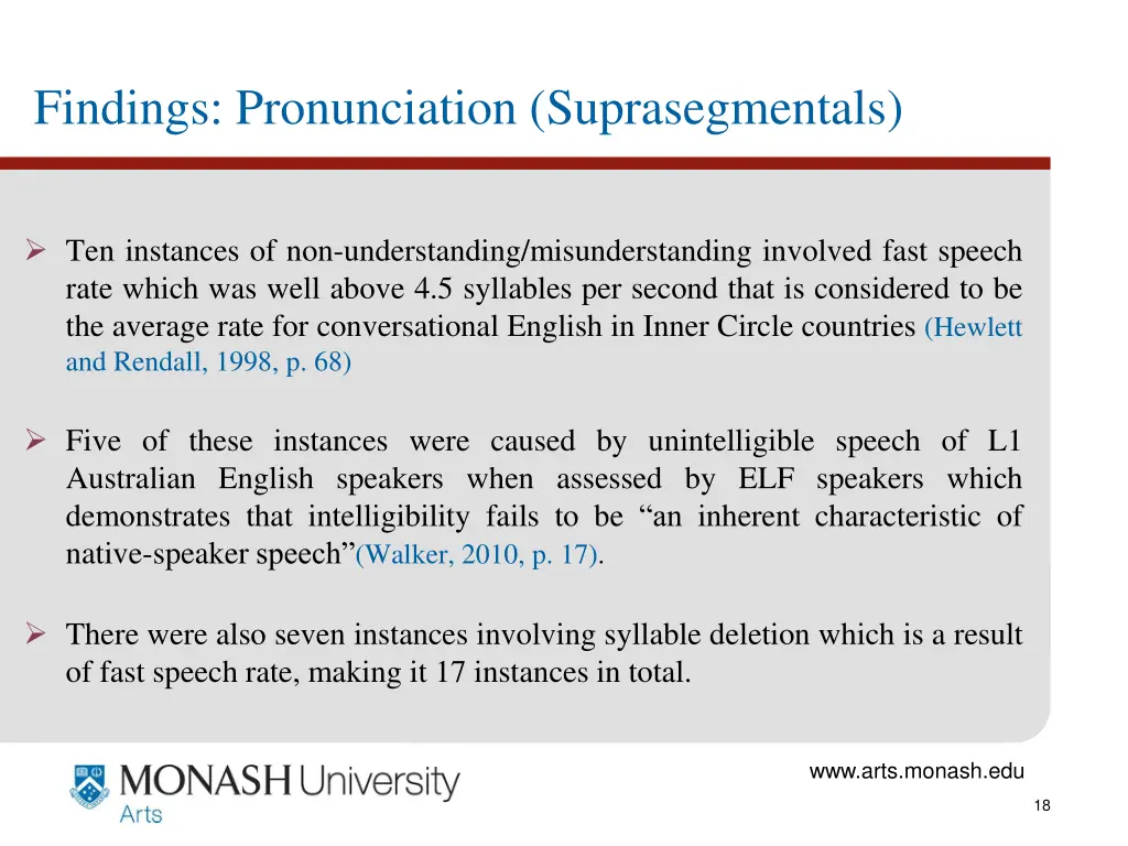 findings pronunciation suprasegmentals