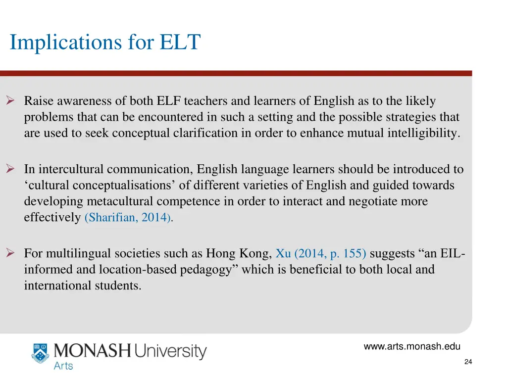 implications for elt