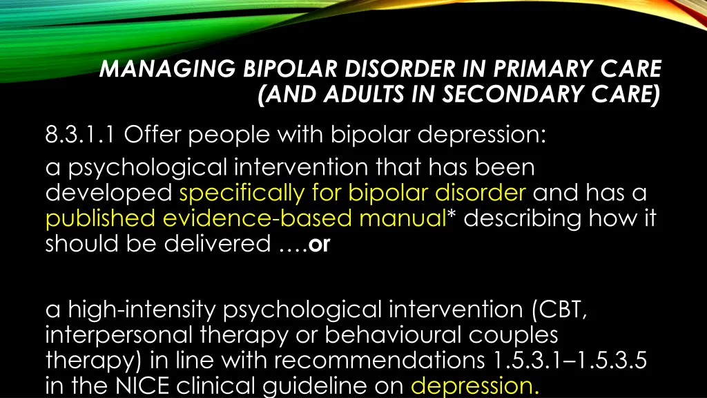 managing bipolar disorder in primary care