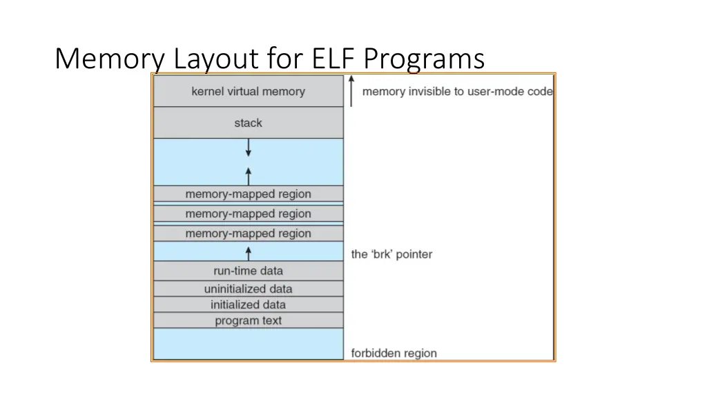 memory layout for elf programs