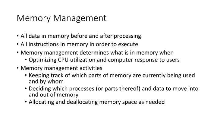 memory management