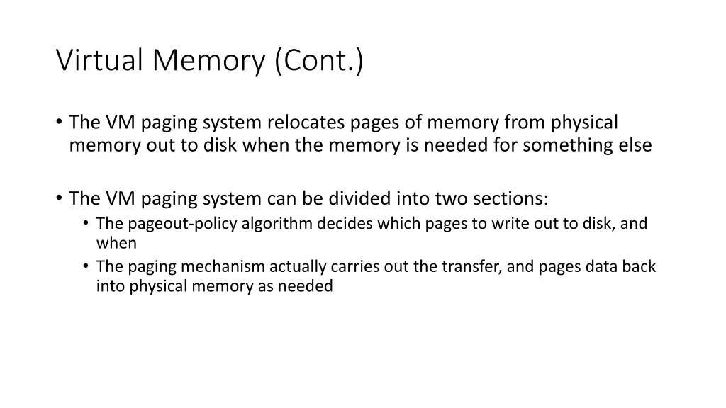 virtual memory cont 2