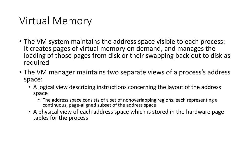 virtual memory