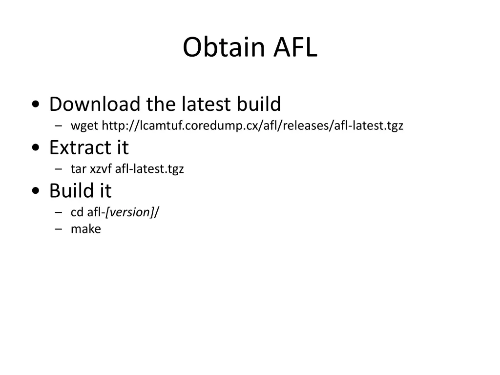 obtain afl