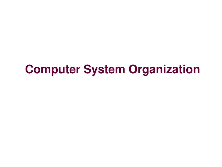 computer system organization