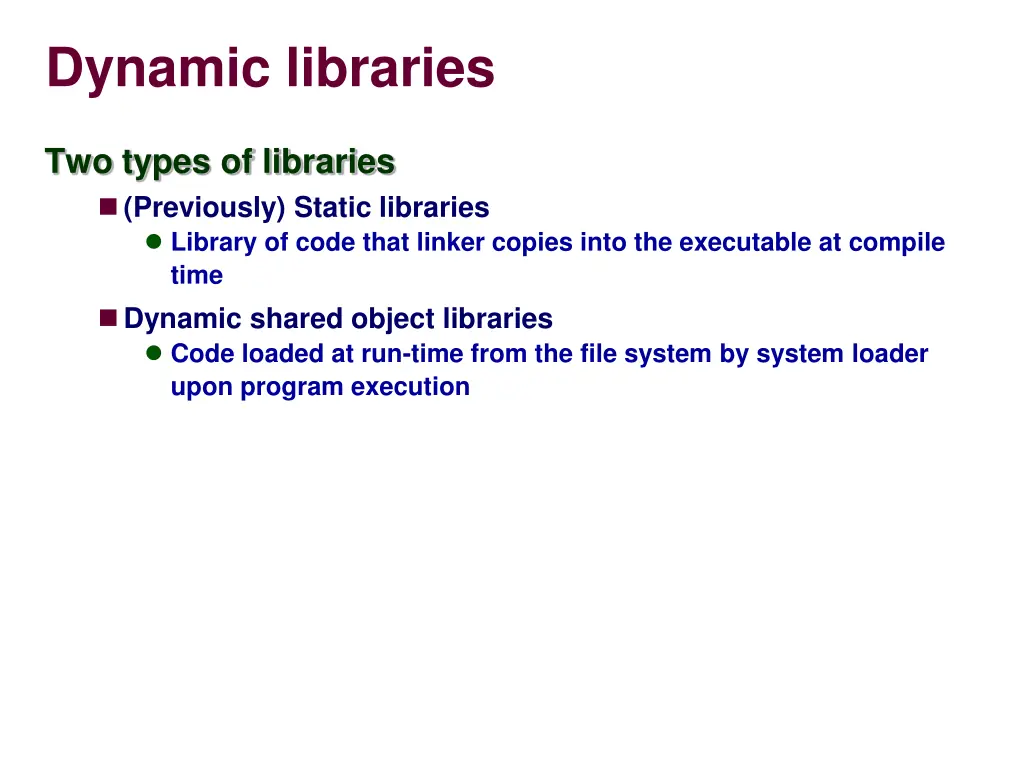 dynamic libraries