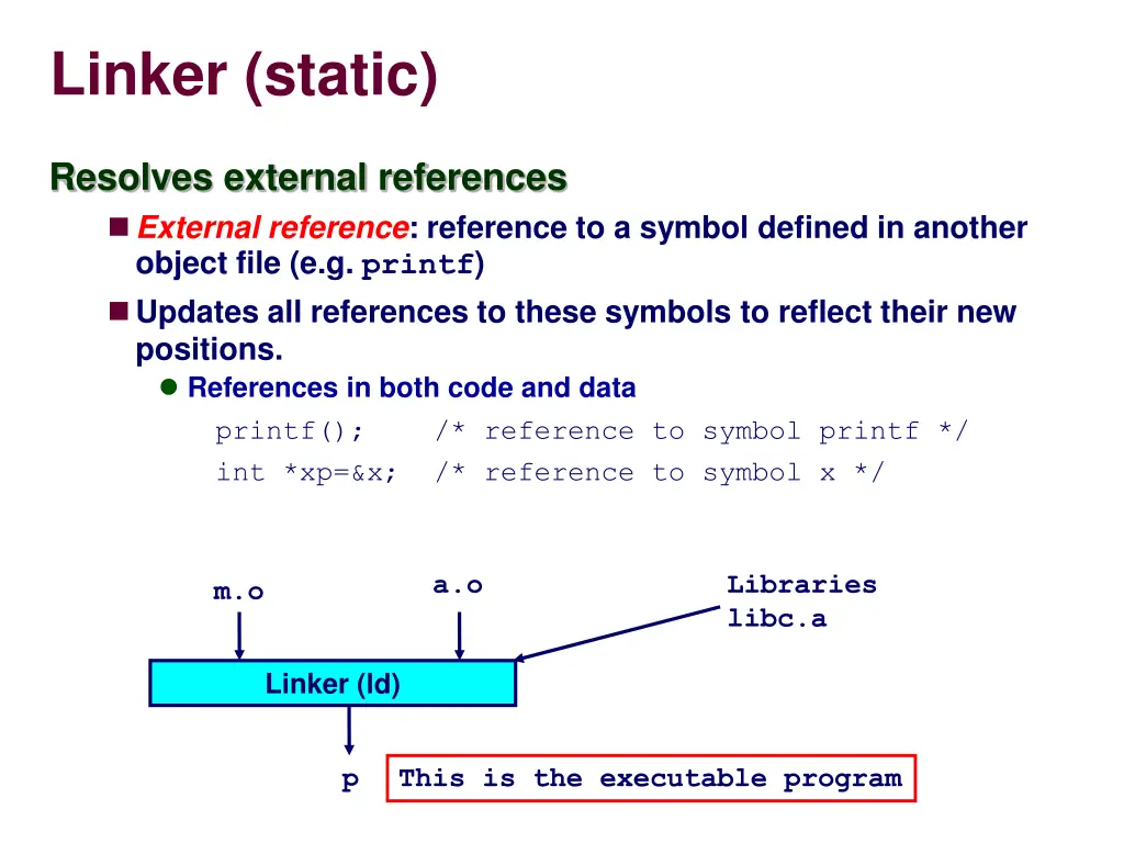 linker static