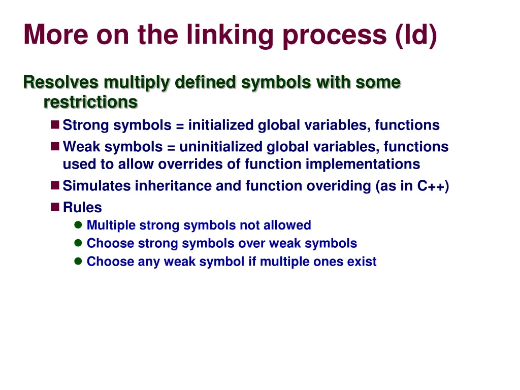 more on the linking process ld