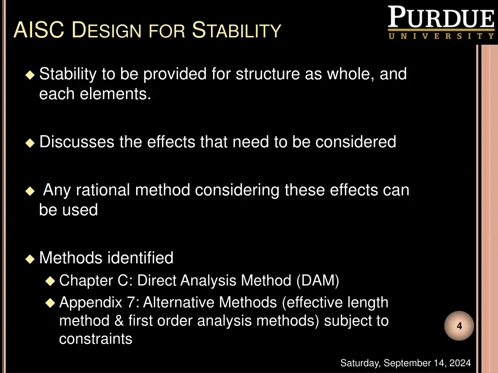 aisc d esign for s tability