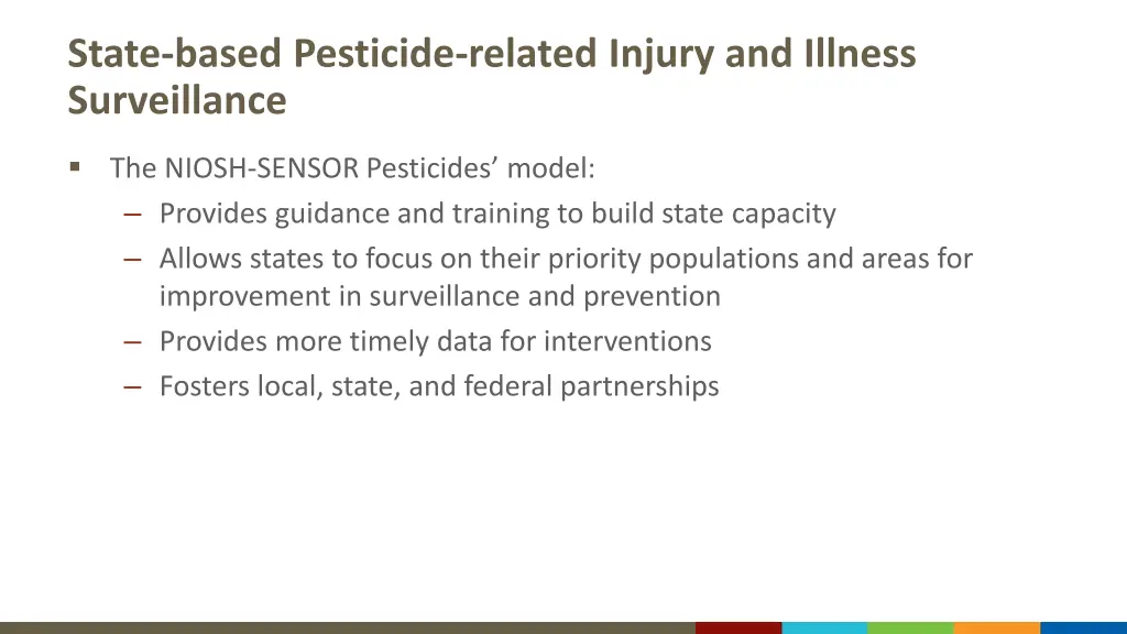 state based pesticide related injury and illness