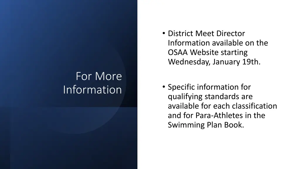 district meet director information available