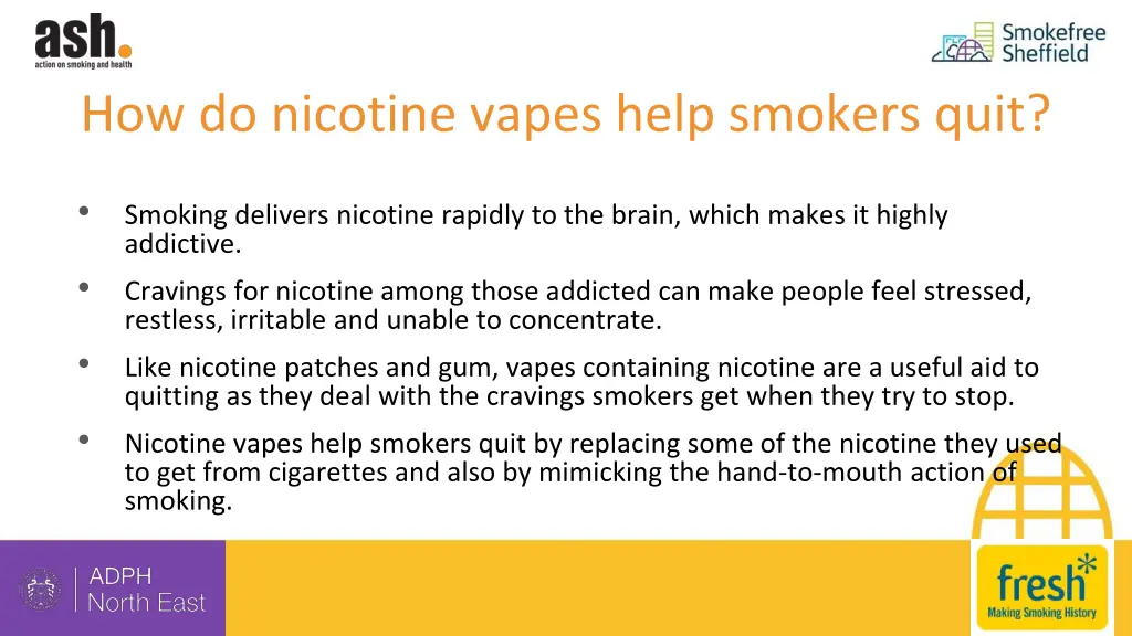 how do nicotine vapes help smokers quit