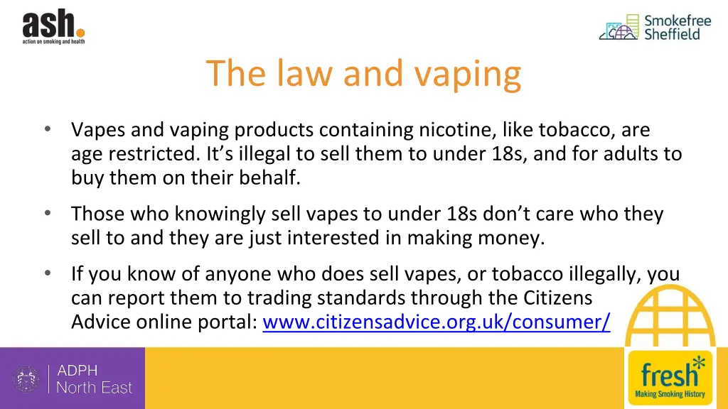 the law and vaping