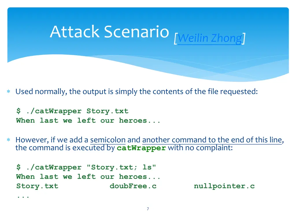 attack scenario weilin zhong