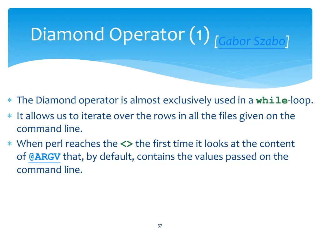 diamond operator 1 gabor szabo