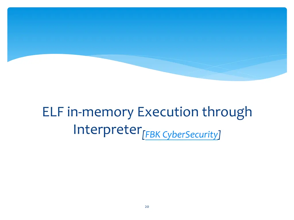 elf in memory execution through interpreter