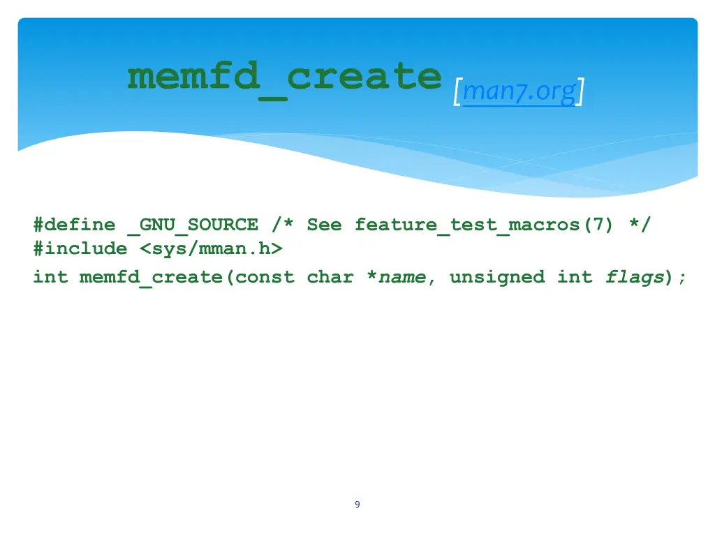 memfd create man7 org