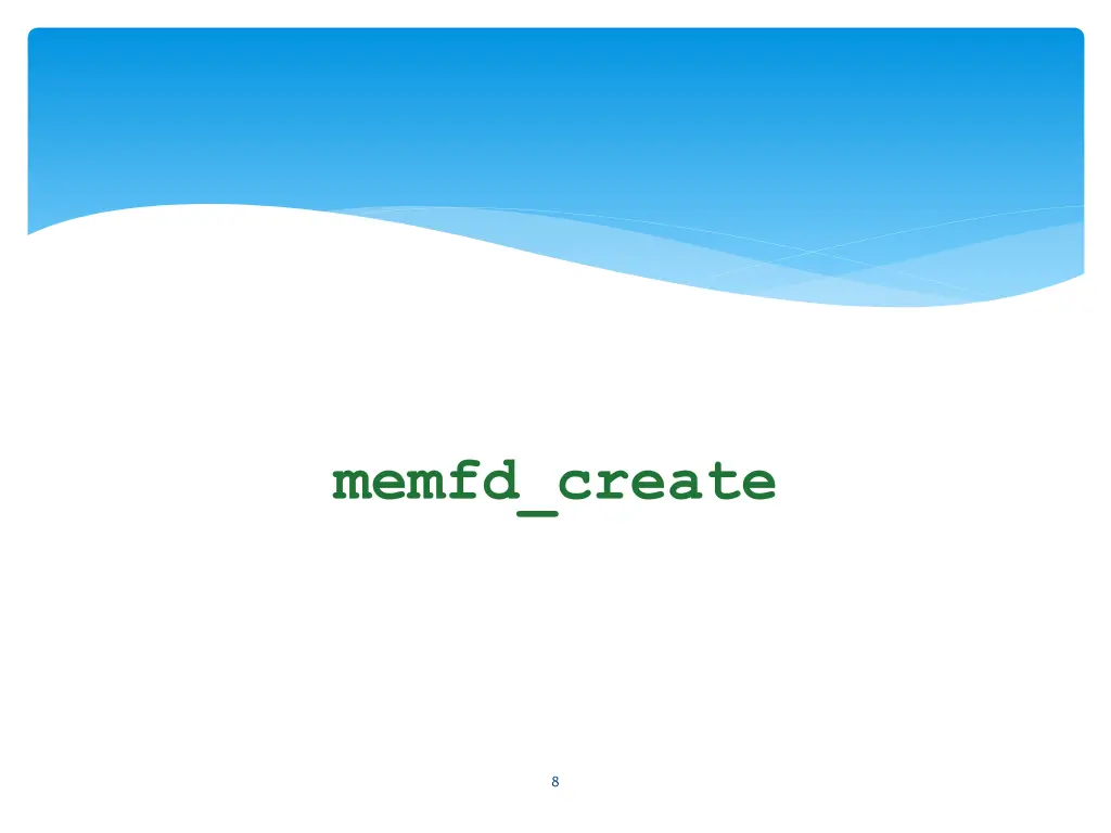 memfd create