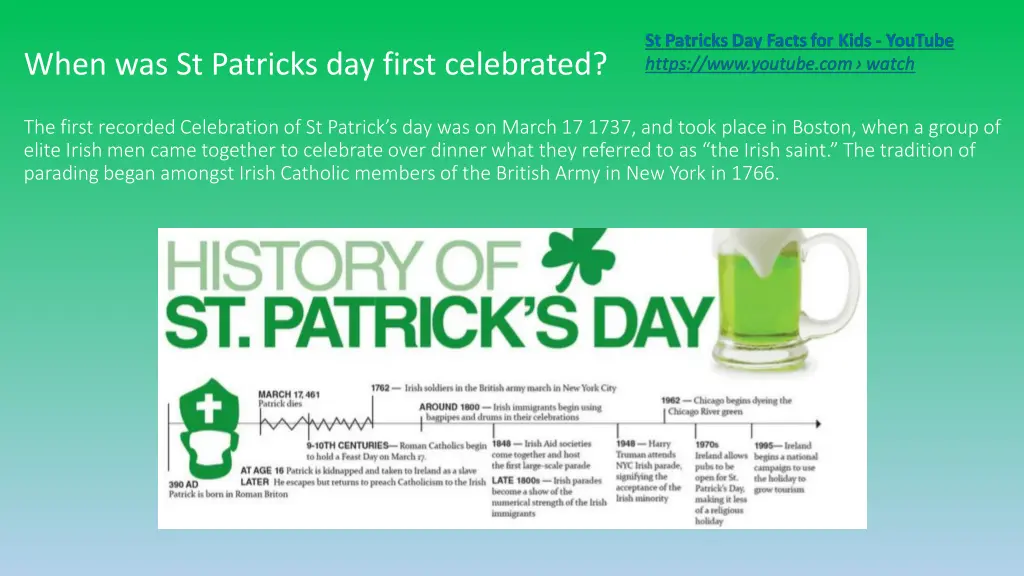 when was st patricks day first celebrated