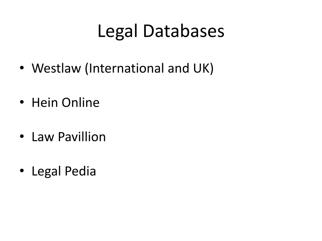 legal databases