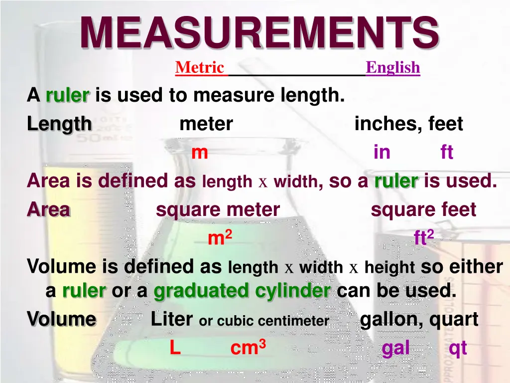 measurements metric a ruler is used to measure