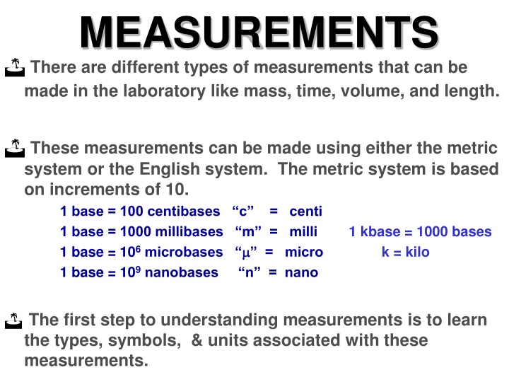 measurements there are different types