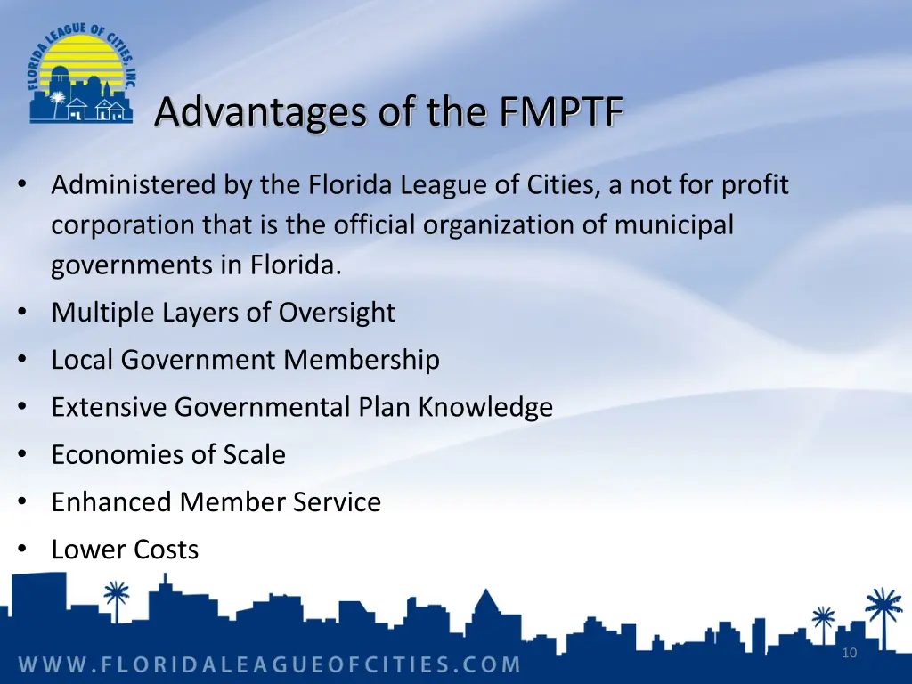 advantages of the fmptf